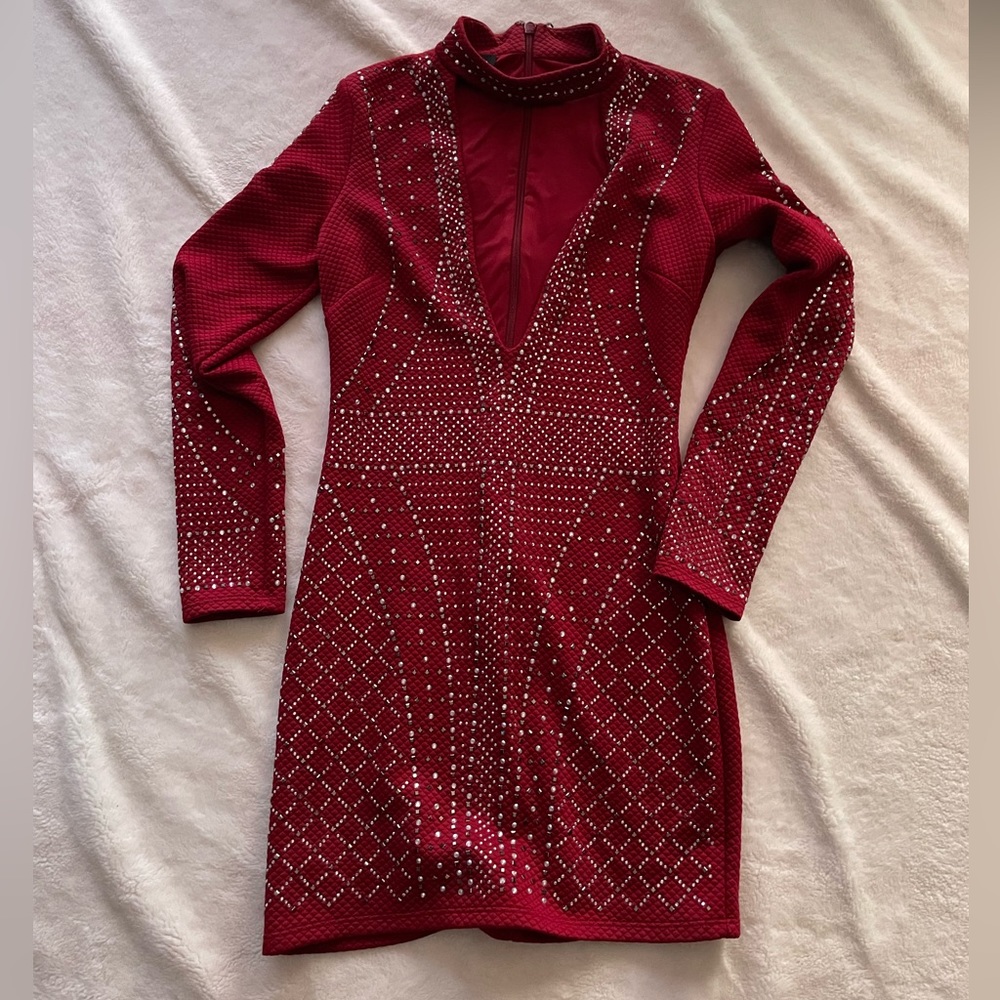 Bebe burgundy dress